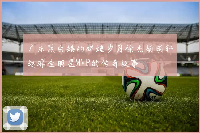 广东黑白矮的辉煌岁月徐杰胡明轩赵睿全明星MVP的传奇故事